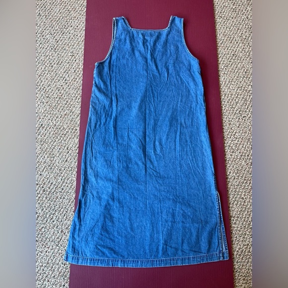 New Direction Denim Dress Womans Petite Medium Giraffe Embroidery Maxi 90s Y2K - Picture 2 of 8